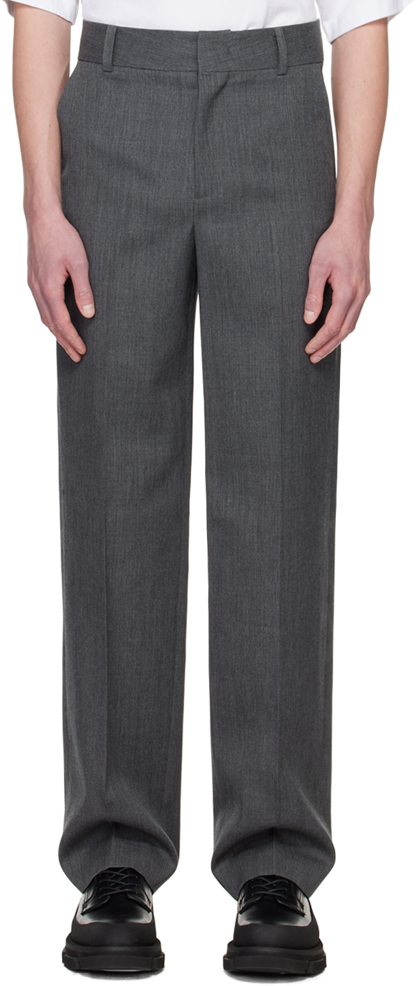 We11done Gray Wide-Leg Trousers