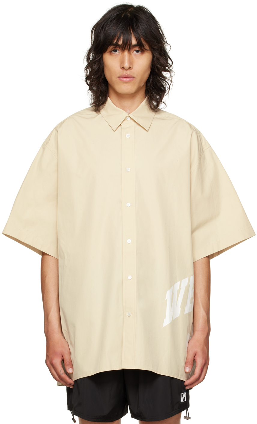 We11done: Beige Printed Shirt | SSENSE