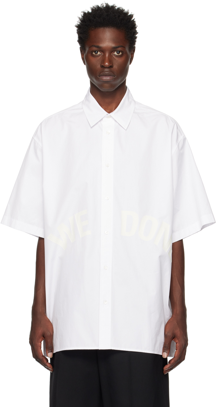 We11 Done White Printed Shirt