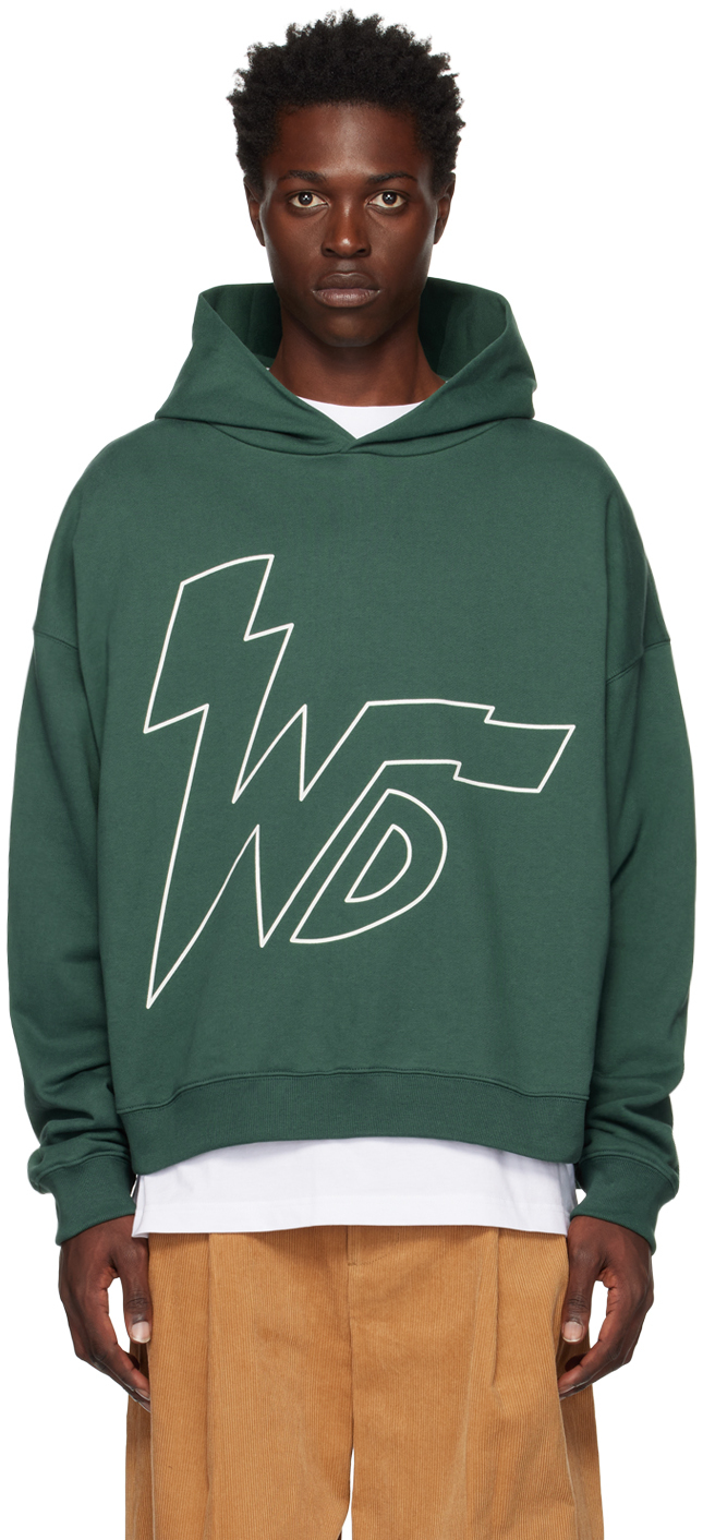 We11 Done Green Thunder 'wd' Hoodie