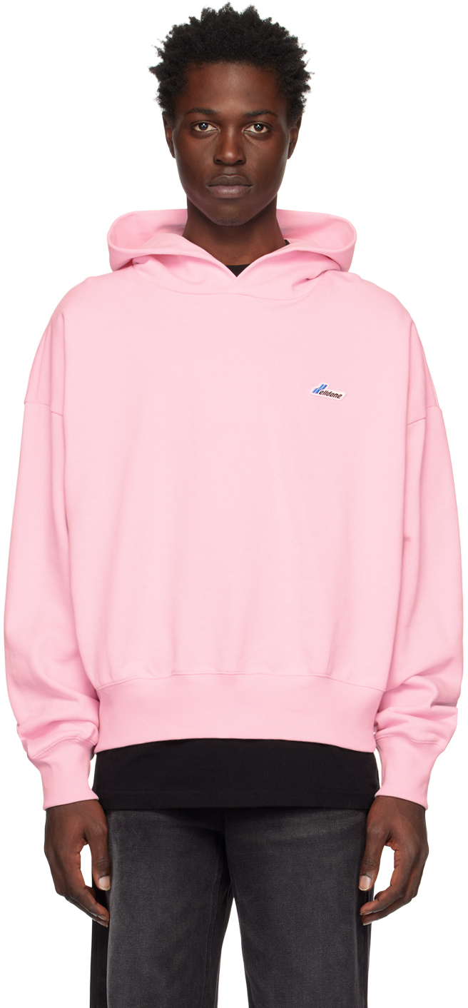 We11done: Pink Embroidered Hoodie | SSENSE