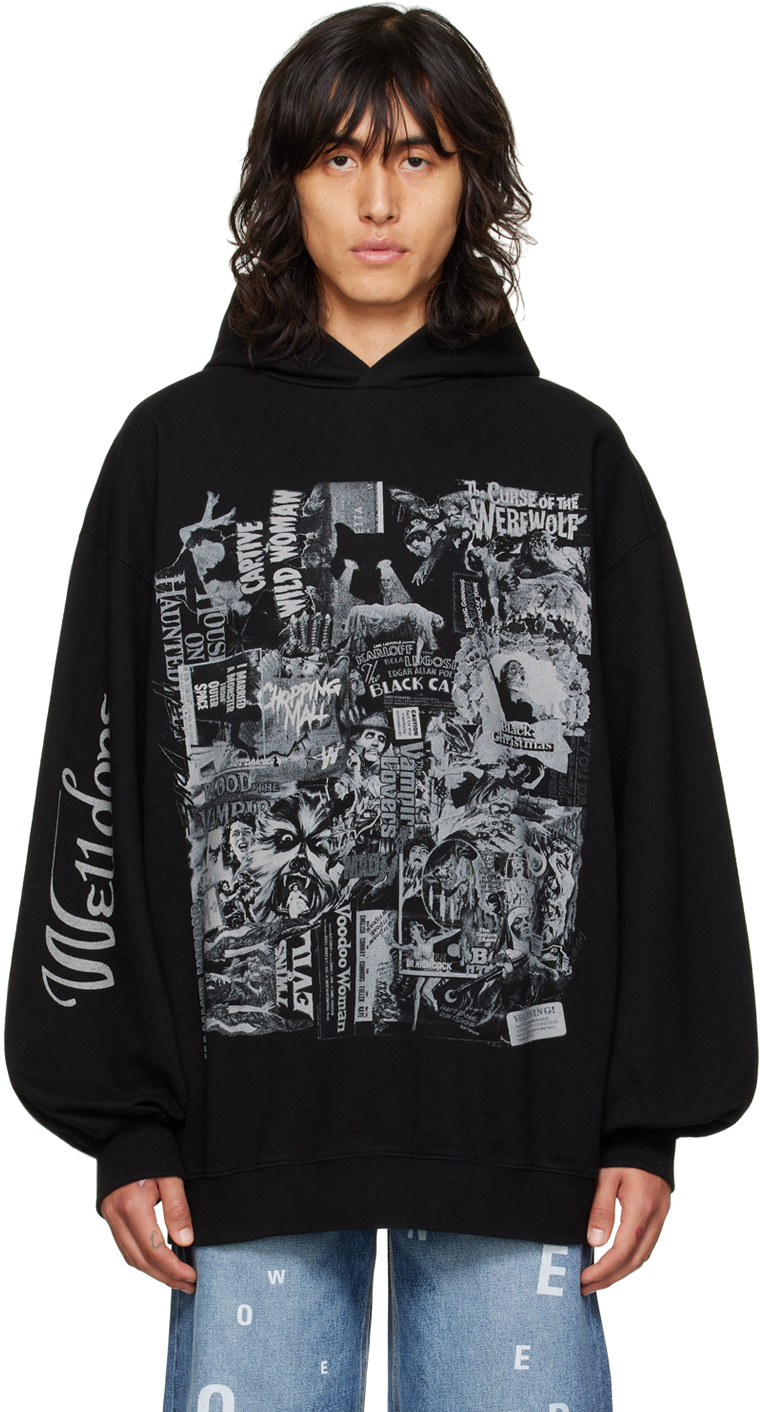 WE11DONE 22 AW Horror Collage Hoodie同居人に喫煙者はいません