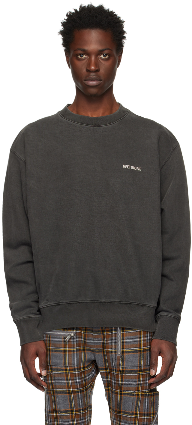 We11done Gray Basic Sweatshirt