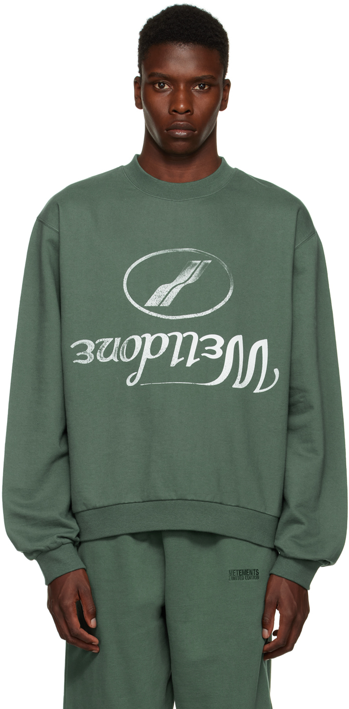 We11done Green Reversed Sweatshirt