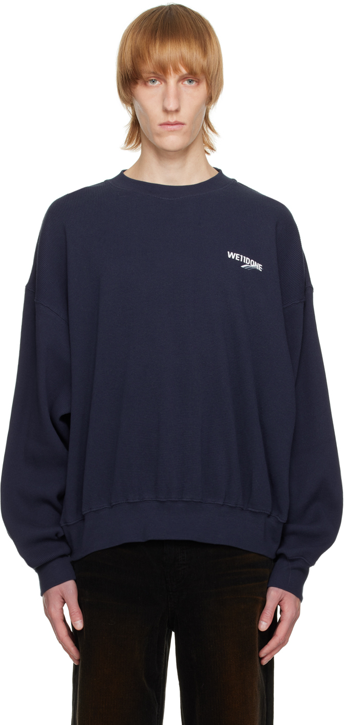 Navy Basic 1506 Sweatshirt by We11done on Sale