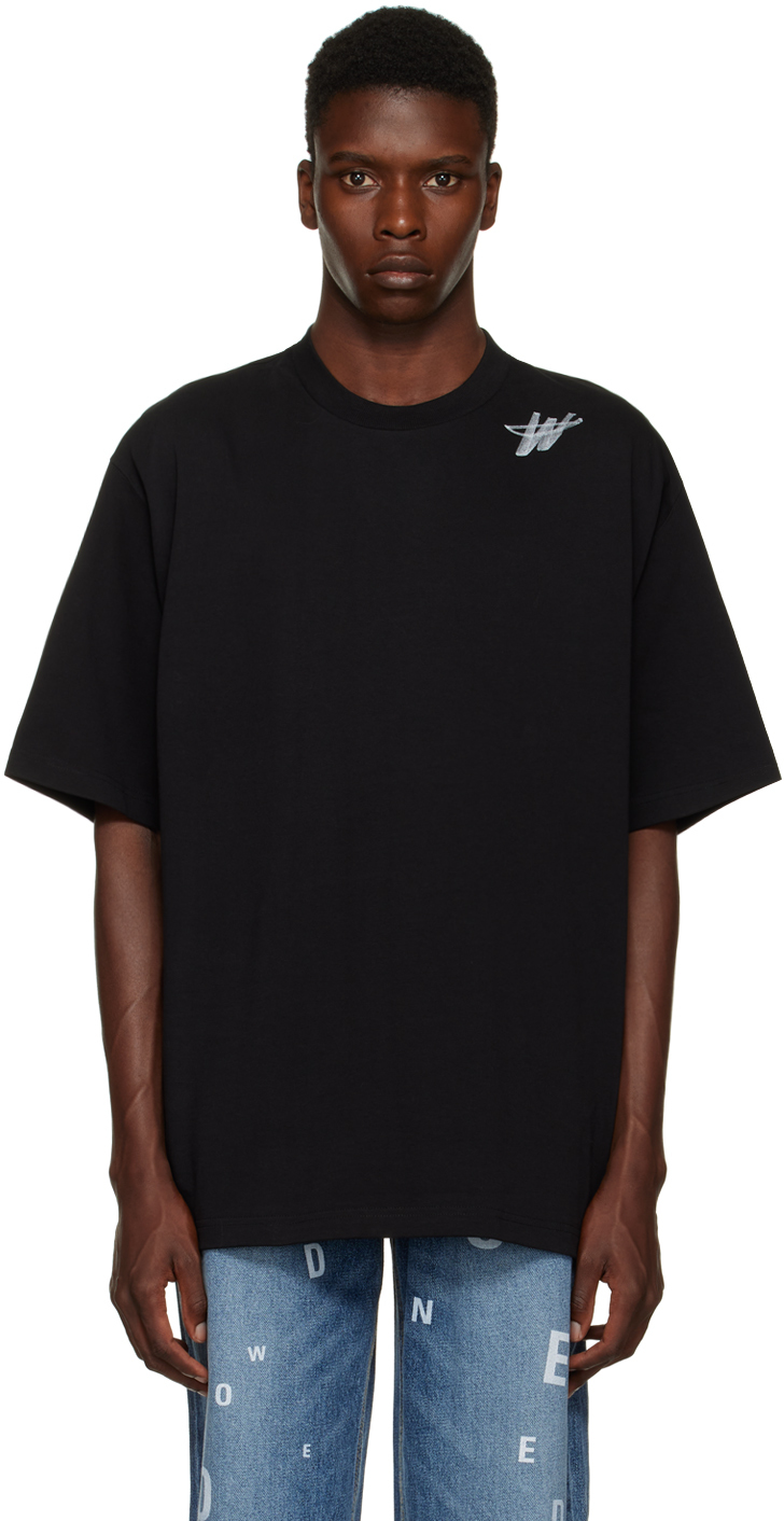 We11done: Black Printed T-Shirt | SSENSE