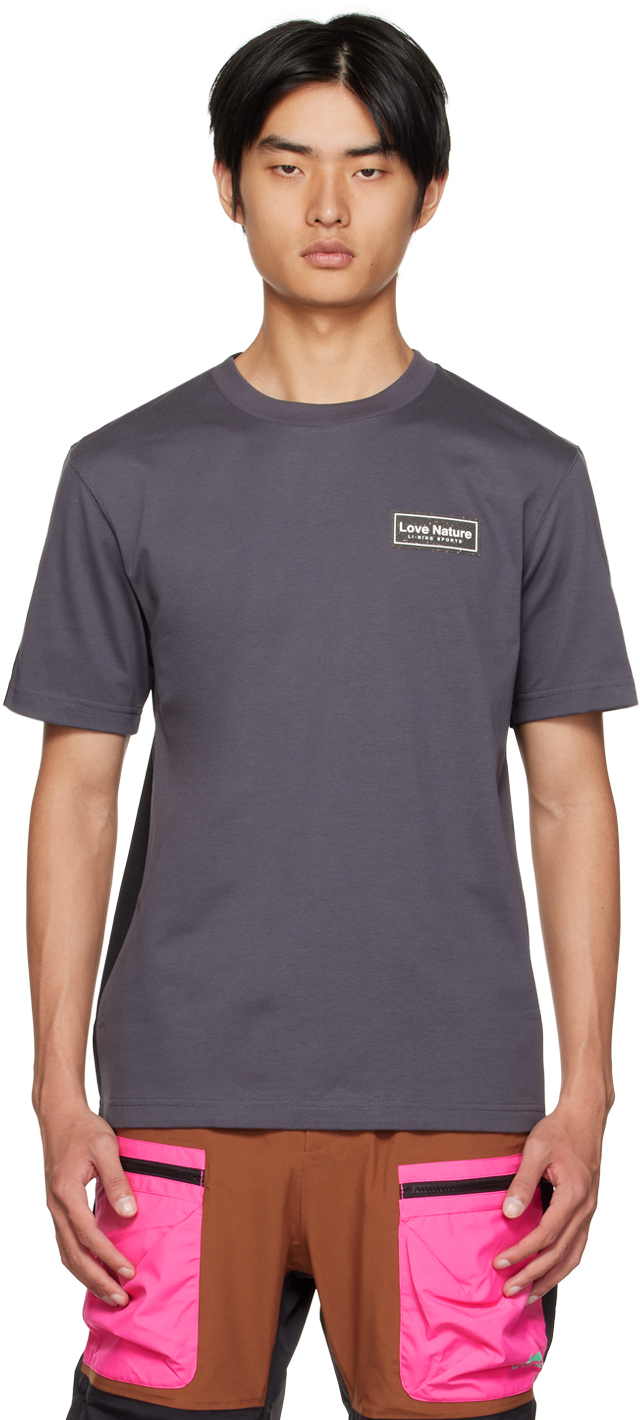 【関税込み】Li-Ning グレー Love Nature Tシャツ Gray Love Nature T-Shirt by Li-Ning on Sale