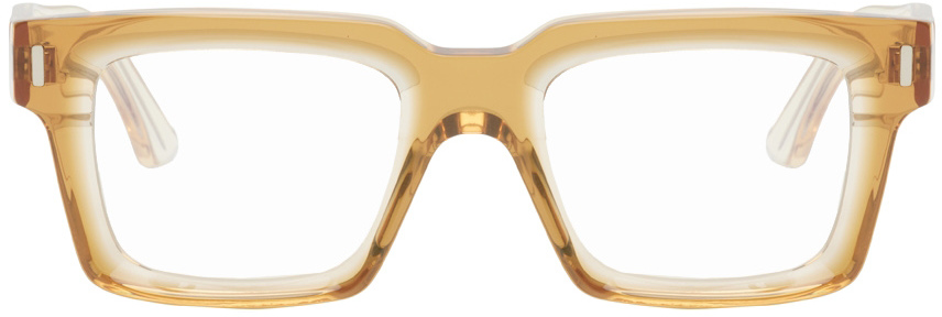 Cutler and Gross Yellow 1386 Square Glasses
