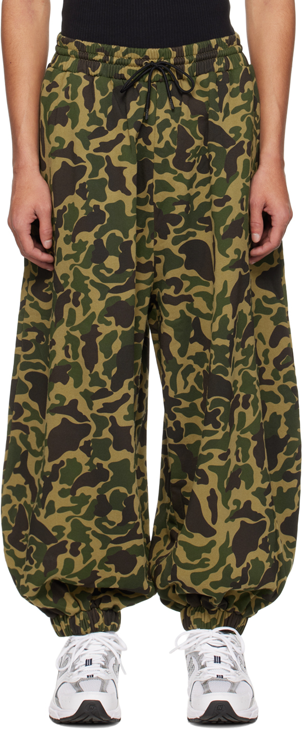 Ssense Uomo Abbigliamento Pantaloni e jeans Pantaloni Pantaloni militari Green Baggy Bontan Lounge Pants 