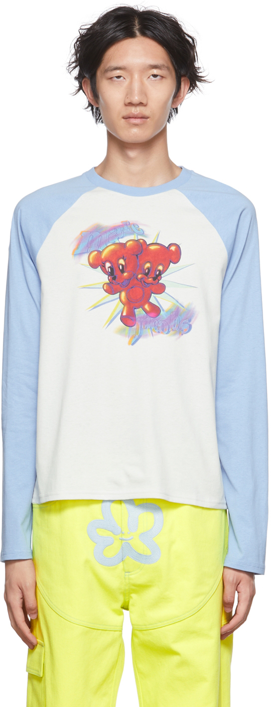 White Boardwalk Bear Long Sleeve T-Shirt