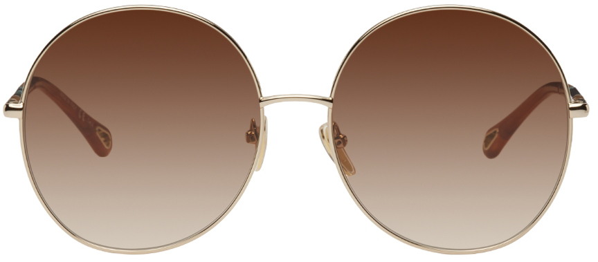 Chloé Gold Round Sunglasses