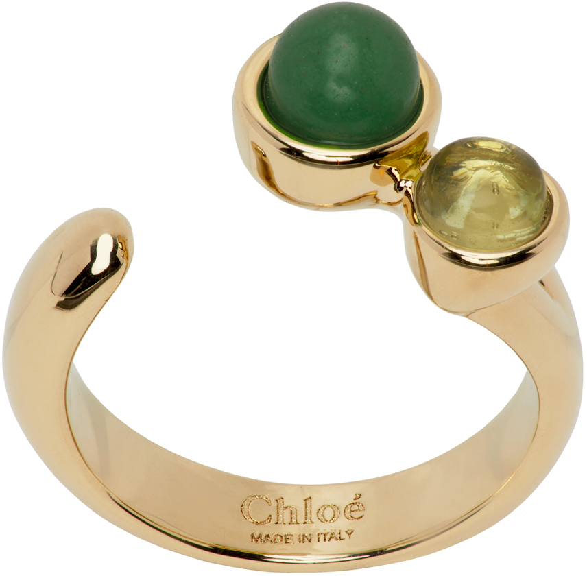 Chloé Gold & Green Zodiac Ring