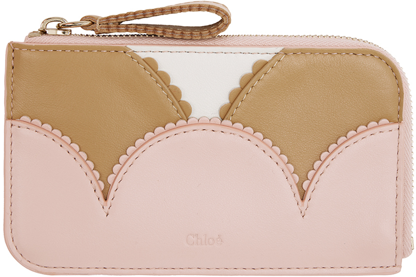 Chloé Pink Linda Zip Wallet In 6j9 Pale Blush ModeSens