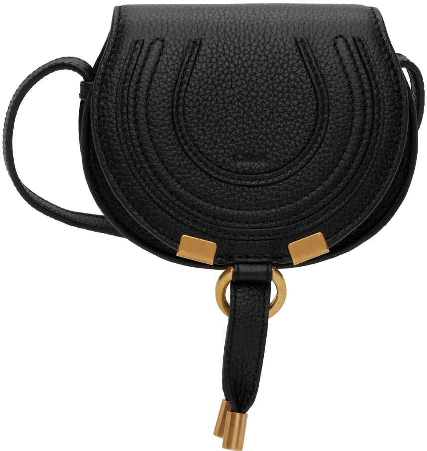 Chloé Marcie Small Saddle Bag Black, Crossbody Bag
