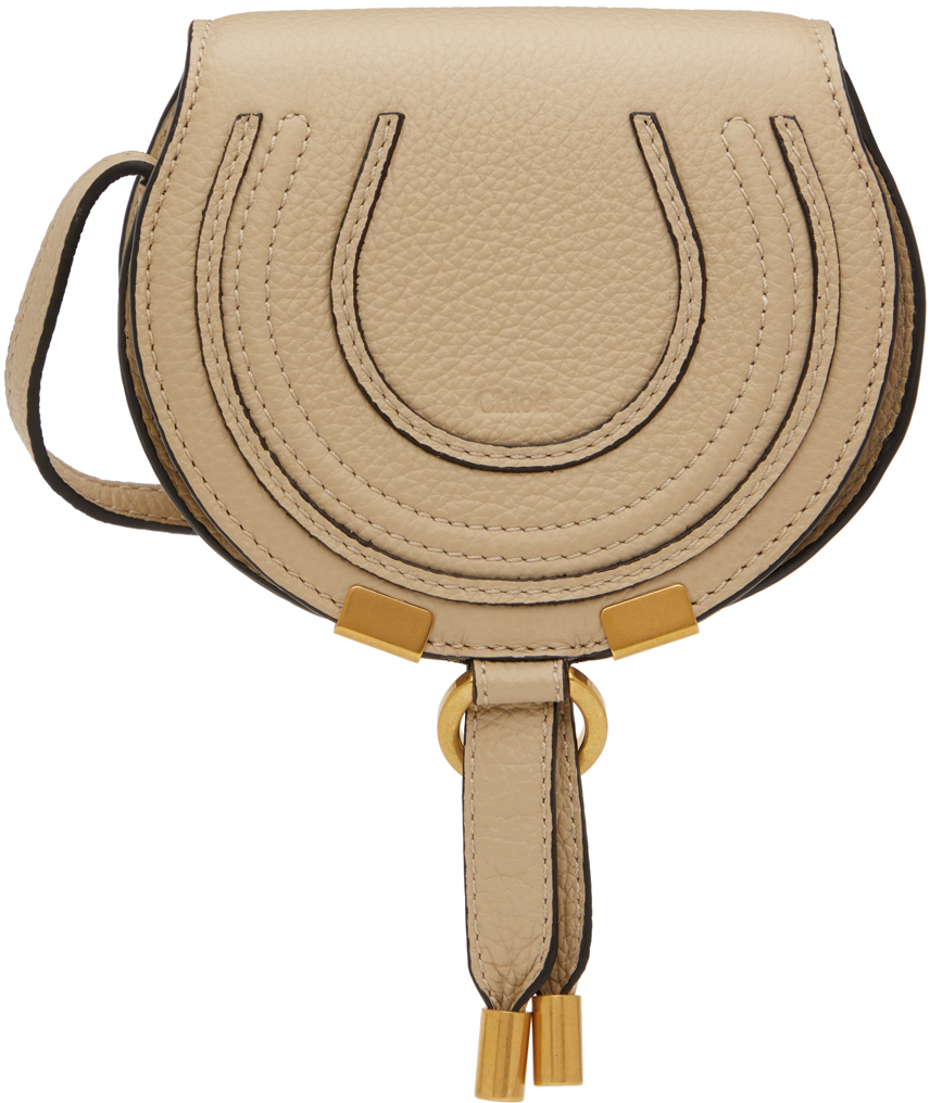 Chloé Neutrals Small Marcie Saddle Bag