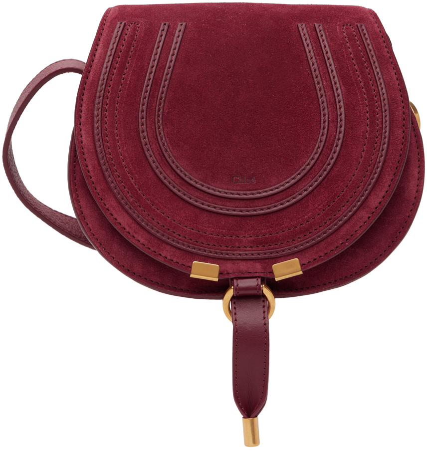 Chloé: Red Small Marcie Saddle Bag | SSENSE Canada