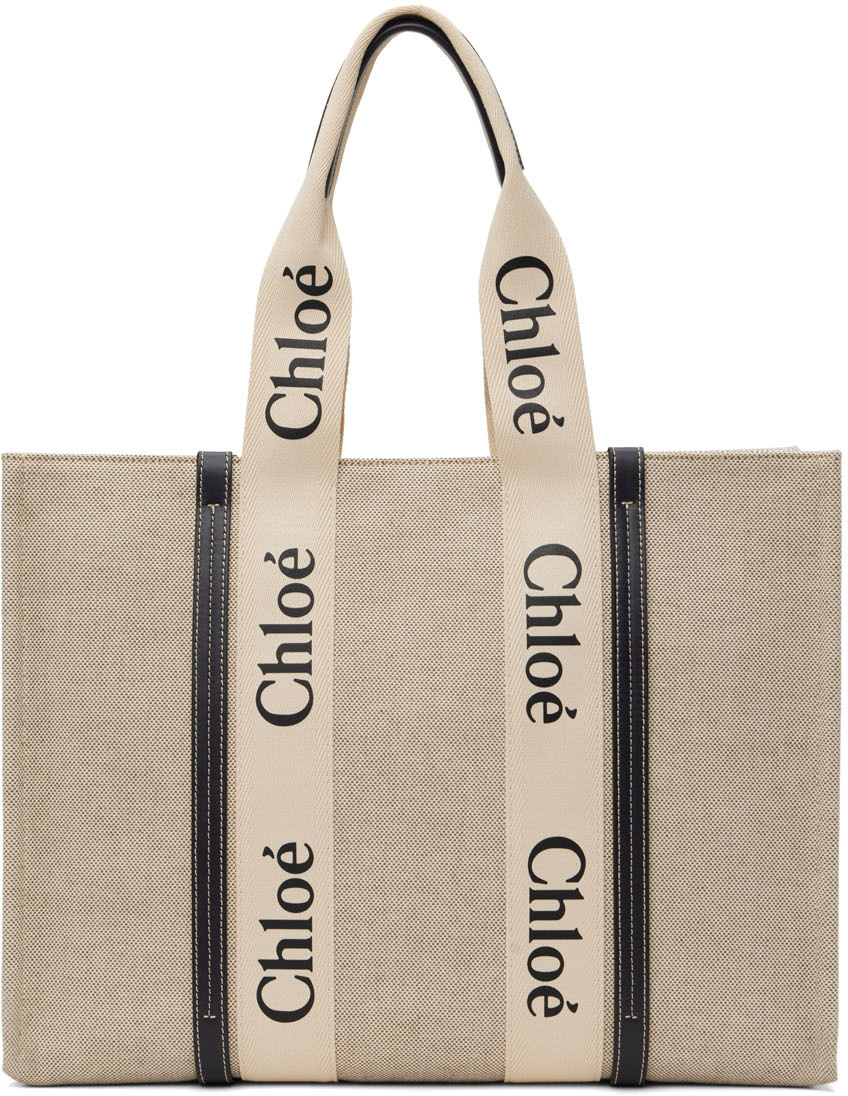 Chloé Off-White Large Woody Tote