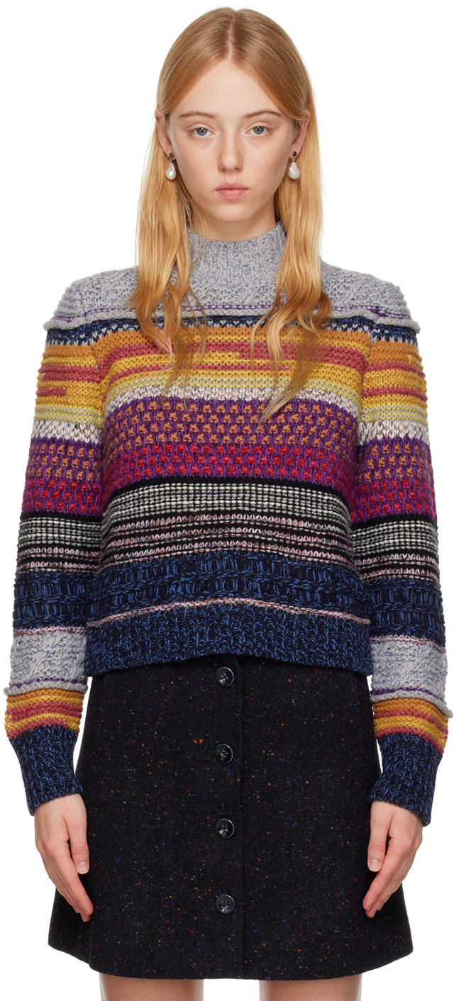 Chloé: Multicolor Stripe Sweater | SSENSE Canada