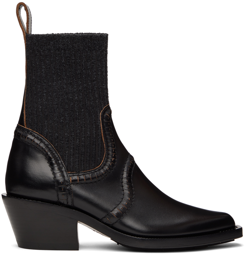 Black Nellie Ankle Boots by Chloé on Sale