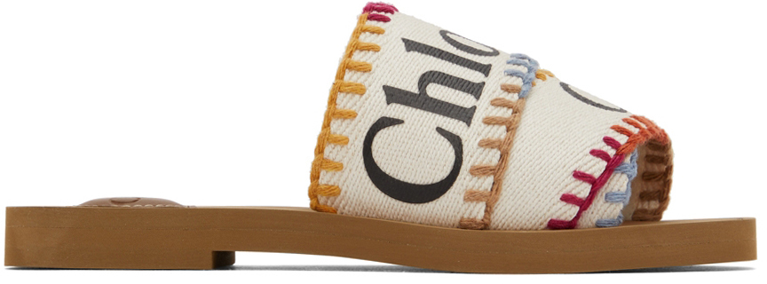 chloe woody slides white