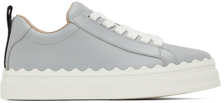 Chloé White Leather Lauren Logo Embroidered Slip On Sneakers Size 39 Chloe  | TLC