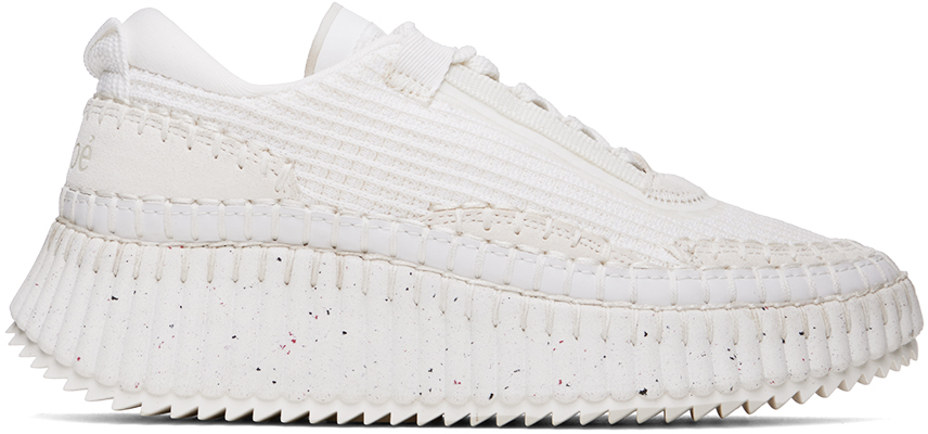 Chloé: White Nama Sneakers | SSENSE