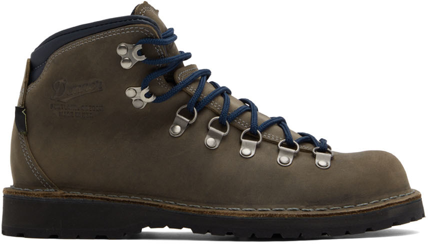 Danner Taupe Mountain Pass Boots In Gunmetal
