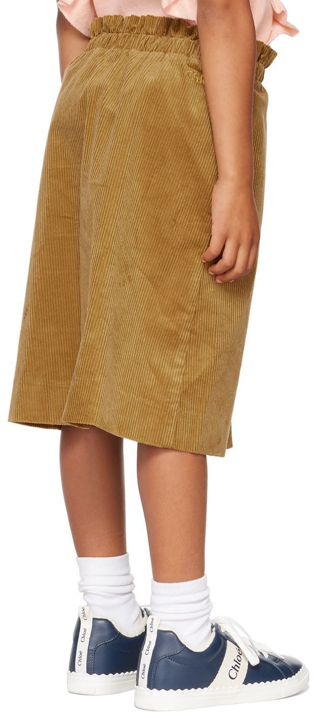 Chloé Kids Yellow Corduroy Maxi Skirt In 570 Gold Yellow