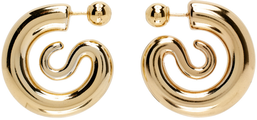 SSENSE Exclusive Gold Serpent Earrings by Panconesi on Sale