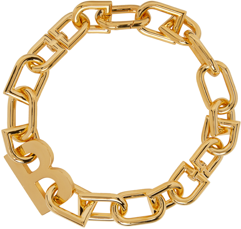 Balenciaga Gold 'B' Necklace