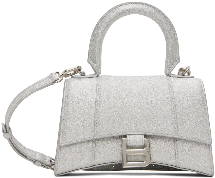 Balenciaga Silver XS Hourglass Bag