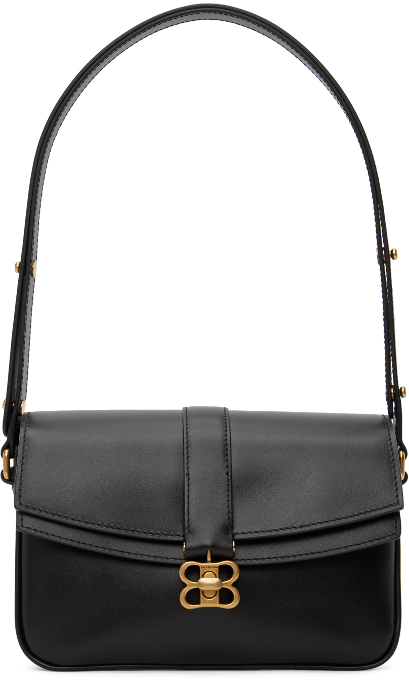 Balenciaga Black Small Lady Flap Shoulder Bag