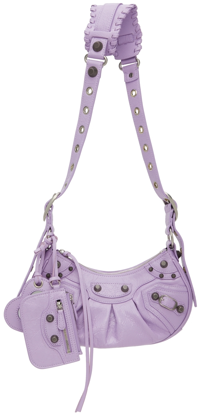 Balenciaga Purple XS 'Le Cagole' Shoulder Bag