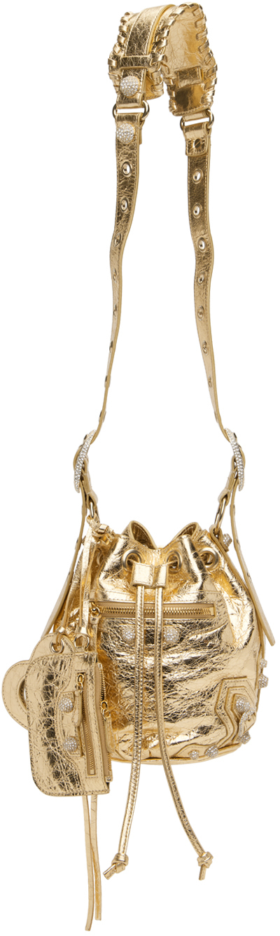 Balenciaga Gold XS 'Le Cagole' Bucket Bag