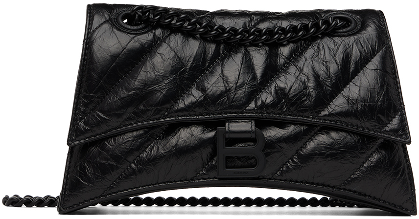 Balenciaga Black Small Crush Chain Bag