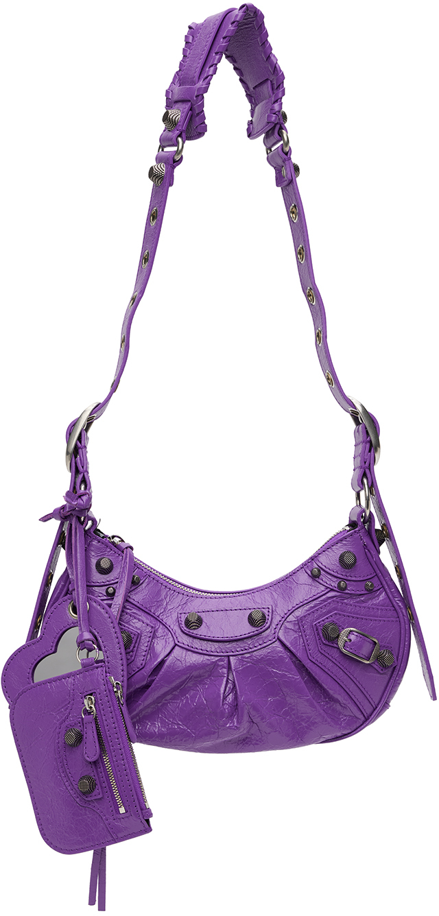 Balenciaga Purple Xs 'le Cagole' Bag In 5208 Purple