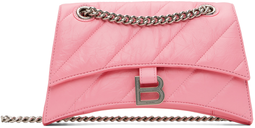 grænse synonymordbog Legepladsudstyr Balenciaga Pink Small Crush Chain Bag In 5812 Sweet | ModeSens