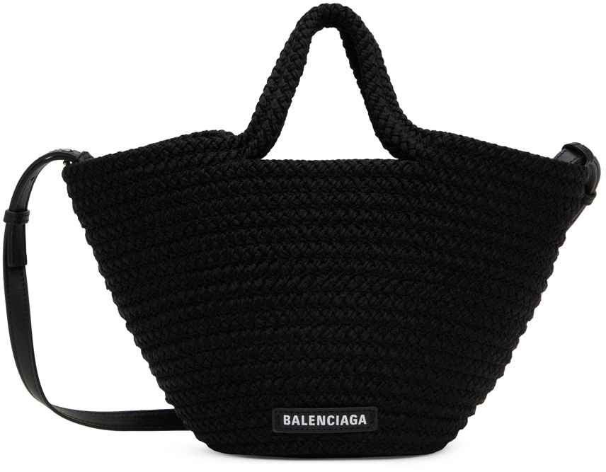 Balenciaga Black Small Ibiza Basket Tote