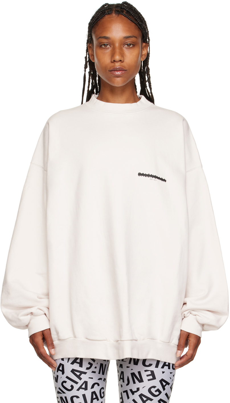 Balenciaga Off-White Oversized Sweatshirt