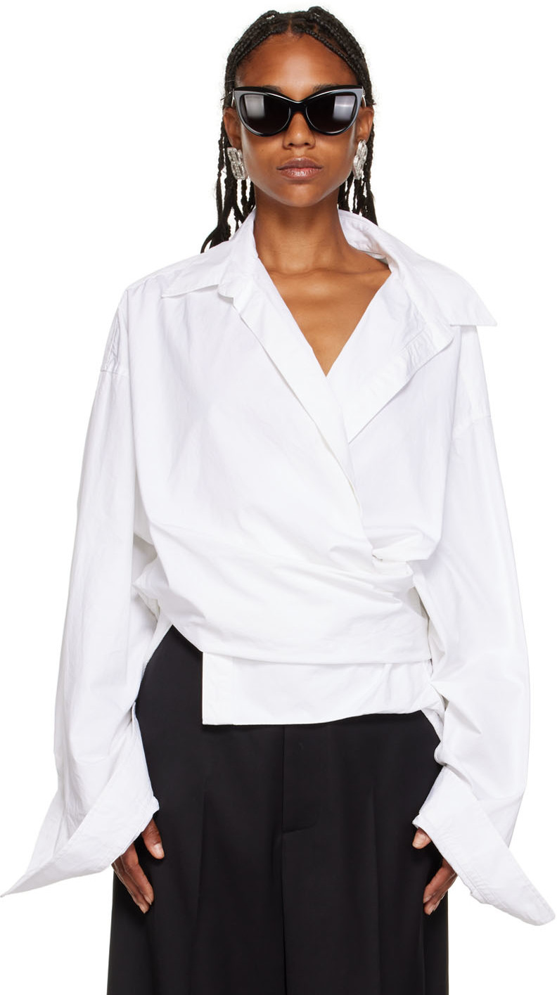 Balenciaga White Wrap Shirt