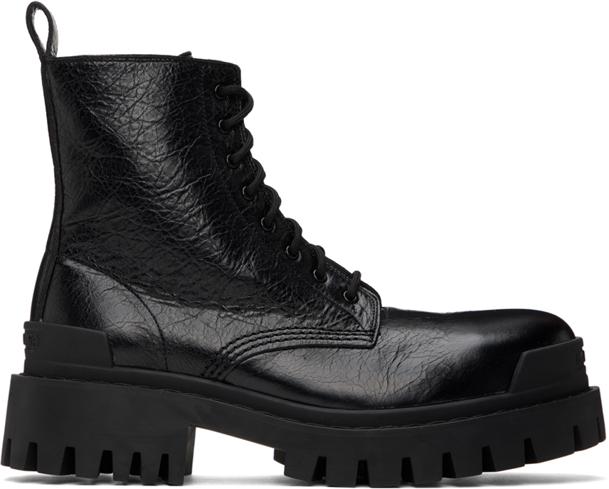 BALENCIAGA BLACK STRIKE BOOTS