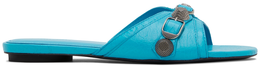 Balenciaga Blue Cagole Sandals