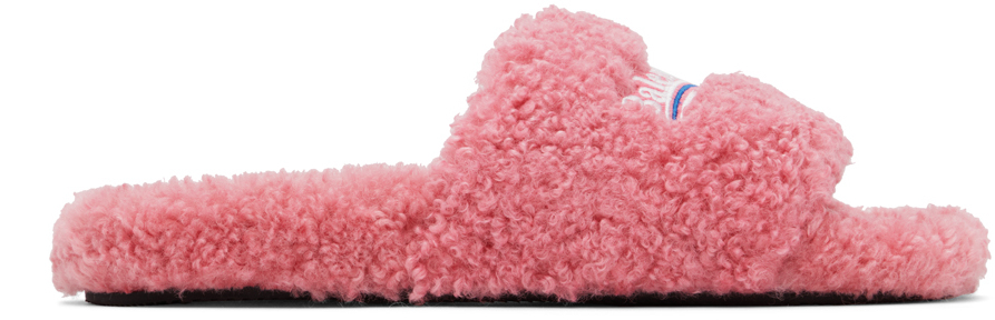 Pink Furry Sandals