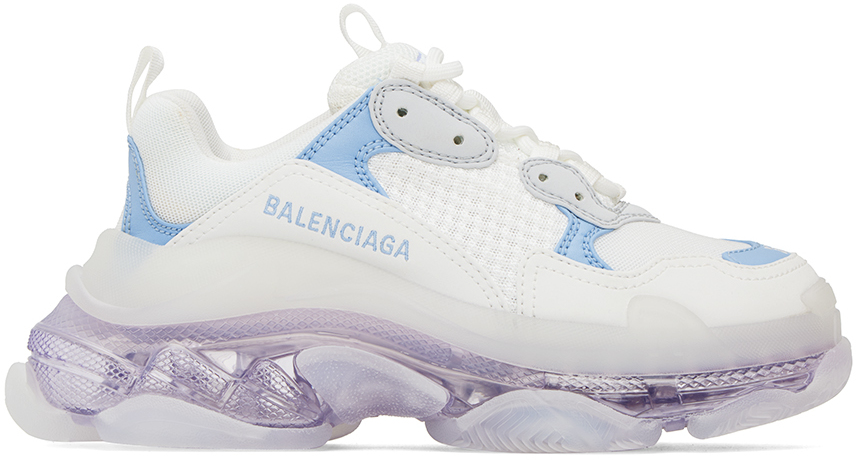 White Triple S Sneakers by Balenciaga on Sale