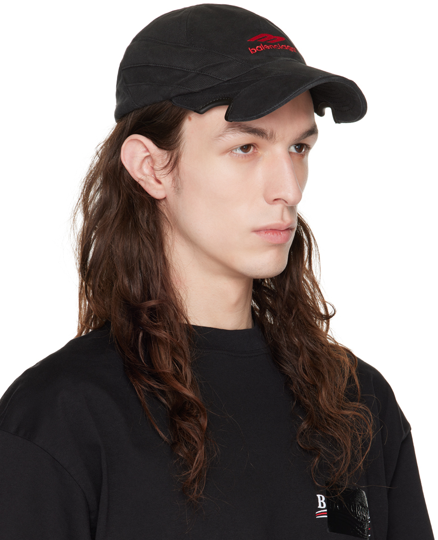 Balenciaga Black 3B Sports Icon Tracksuit Cap | Smart Closet