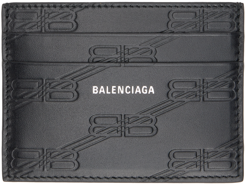 balenciaga black card holder