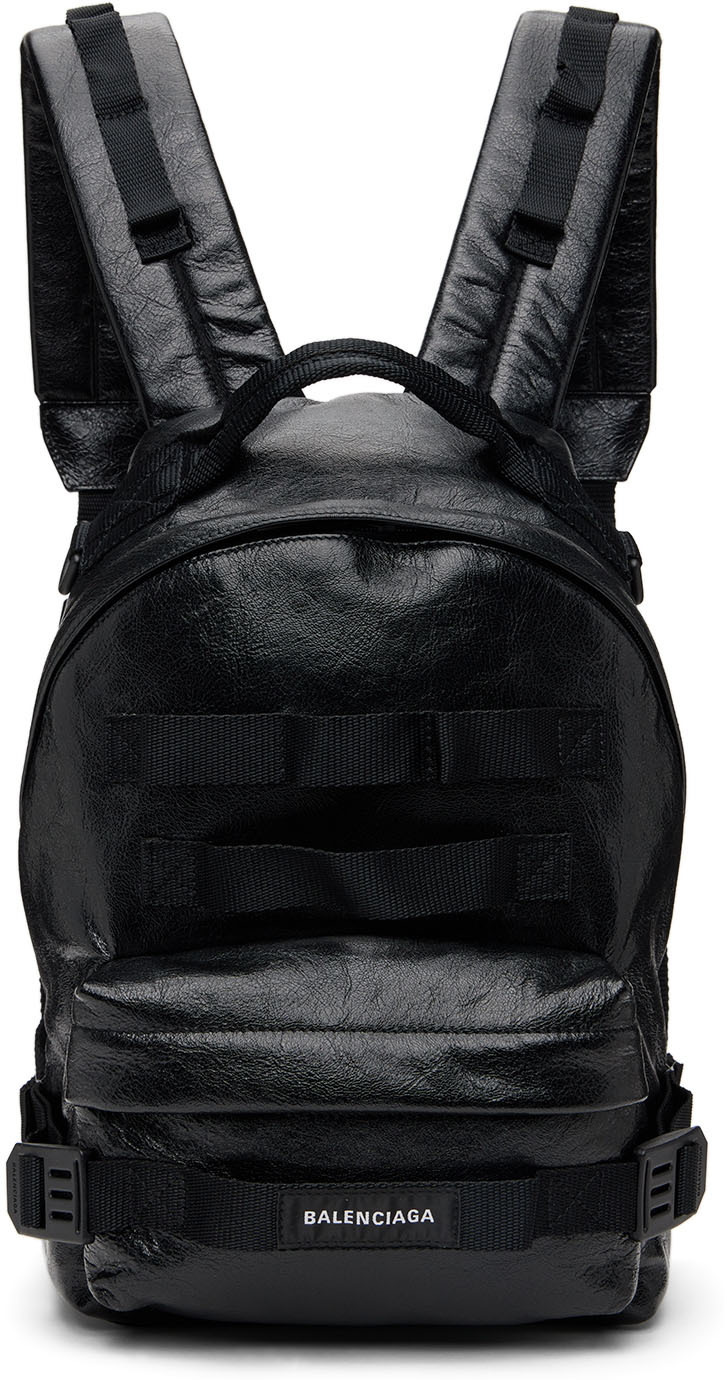Black Army Backpack SSENSE Men Accessories Bags Rucksacks 