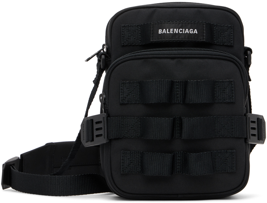 Balenciaga: Black Army Messenger Bag | SSENSE UK