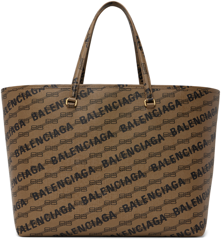 BALENCIAGA Signature Large Shopper Tote Bag in Brown www.freixenet.com