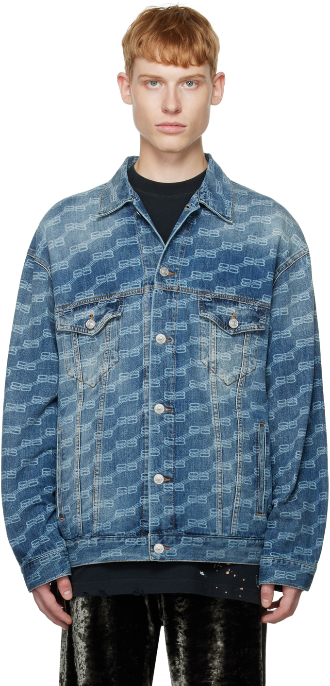 Blue Bb Monogram Denim Jacket